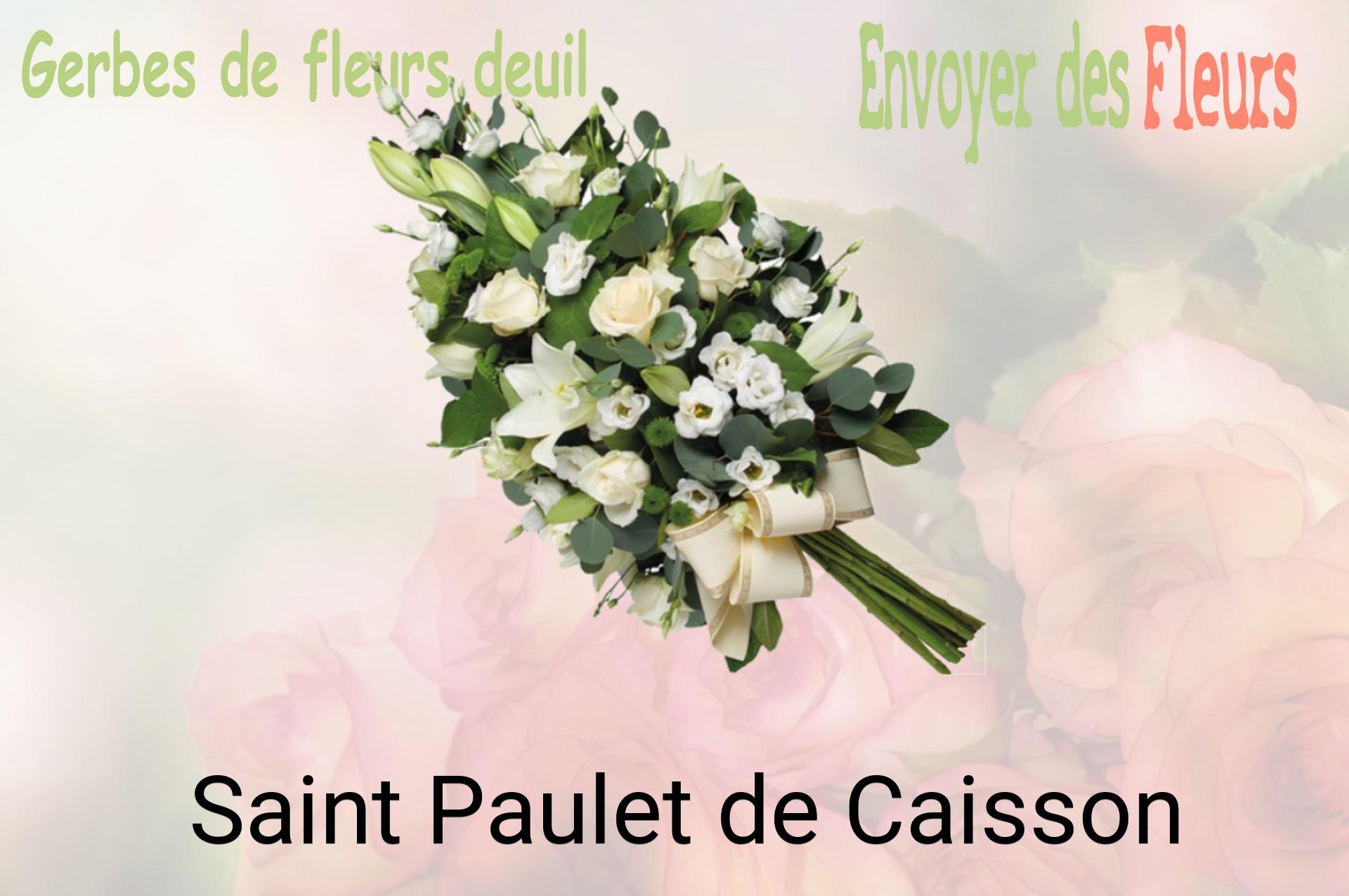 Gerbe de fleurs de deuil livrée à Saint-Paulet-de-Caisson